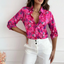Rosalie - Bold Hot Pink Floral Blouse